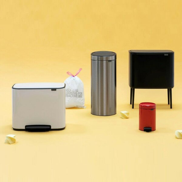 Brabantia Bo Touch Bin - Pedálos Szemetes - 36L - Matt Fekete