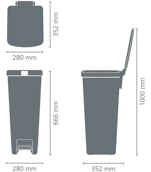Brabantia StepUp Szelektív Hulladékgyűjtő - 3x40L