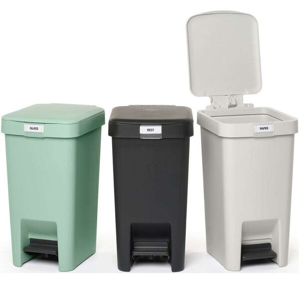 Brabantia StepUp Szelektív Hulladékgyűjtő - 3x10L Pedálos Szemetesszett