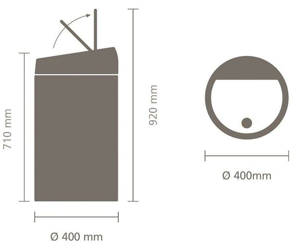 Brabantia Touch Bin - 60L XXL Szemetes - Matt Fekete