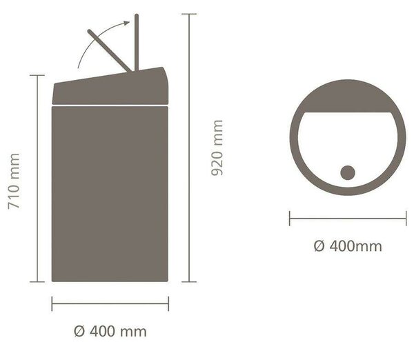 Brabantia Touch Bin - Hulladékgyűjtő - 60L XXL