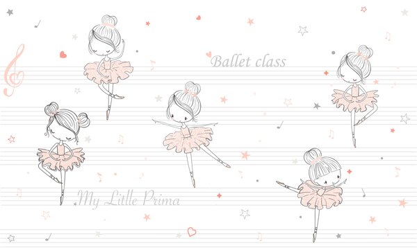Fotótapéta Egy balerina rajza, Modern fotótapéta, Modern fotótapéta, w00755v2 - Muralas.hu