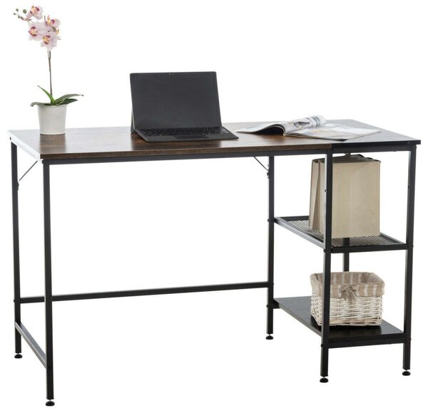 Oviedo íróasztal fekete-barna 76x120x60 cm 317833