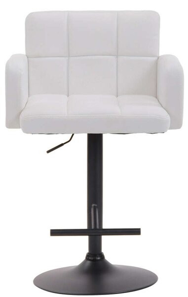 Bárszék - Magasságállítható - Fehér/Fekete - Szintetikus Bőr
