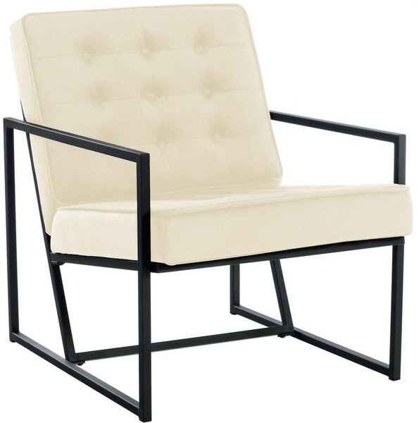 Avon Bársony Fotel - Modern Dizájn - 79,5x63x83 cm