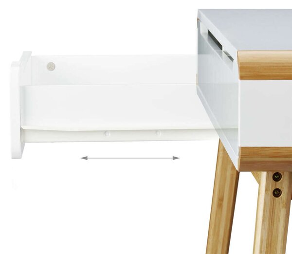 Skandináv Íróasztal - Fehér - 100cm