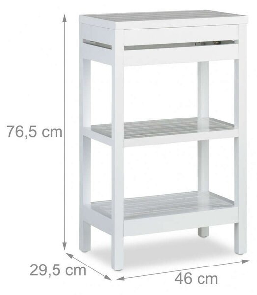 Bambusz Fürdőszoba Polc - 3 Polc - 76,5x46x29,5 cm