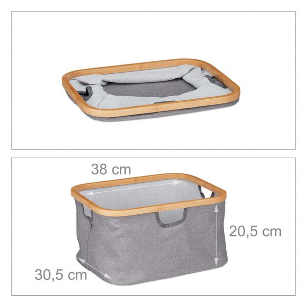 Bambusz Fürdőszoba Polc 3 Kosárral - 96x44x34,5 cm