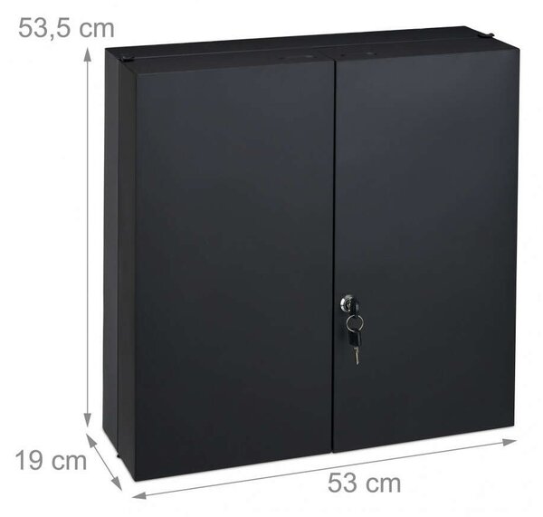 XXL Falra Szerelhető Gyógyszeres Szekrény - Antracit - 53,5x53x19 cm