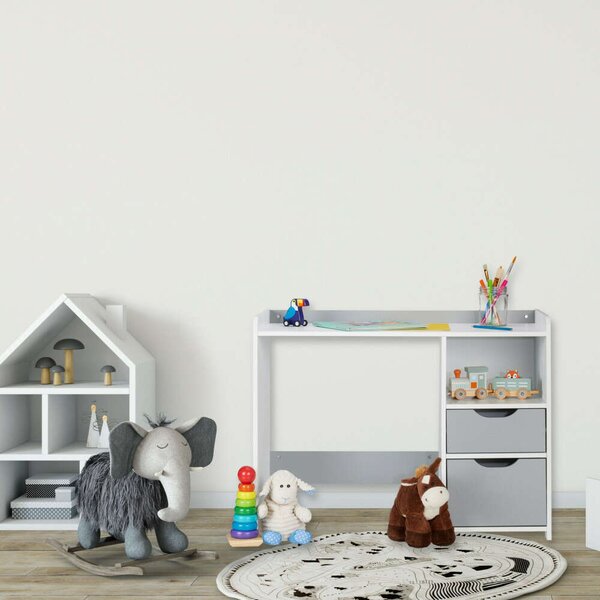 Fun gyerek íróasztal fiókokkal fehér-szürke 60x80x38 cm 10037775
