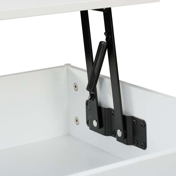 Modern Összecsukható Dohányzóasztal - Fehér-Fekete - 110cm