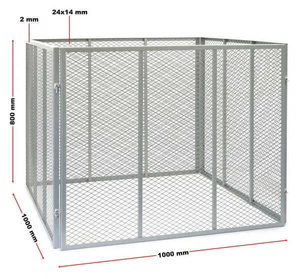 Fémhálós Kerti Komposztáló - 800 Liter - 100x100x80 cm