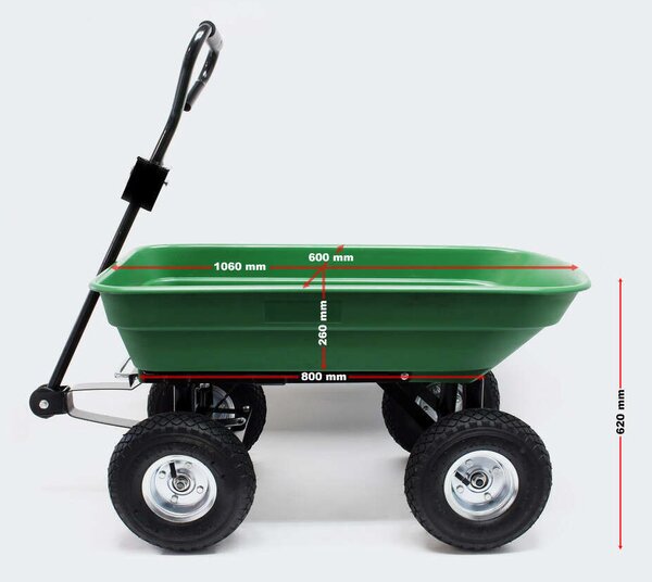 Robusztus Kerti Talicska - Billenő - 125L - 350kg