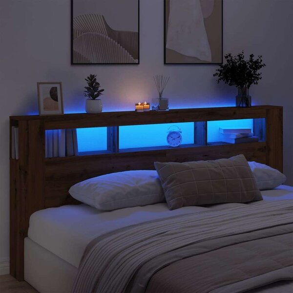 VidaXL LED-es Fejtámla - Fa - 220cm