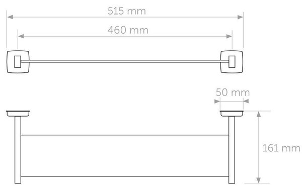 INOX Piperepolc - 45 cm - Ujjlenyomatmentes