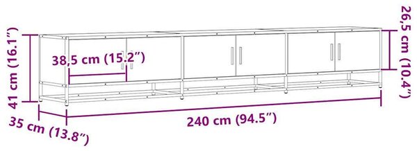 VidaXL TV-szekrény - Modern - 240cm