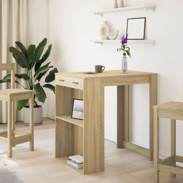 VidaXL Bárasztal - Sonoma Tölgy - 102x70x103,5cm