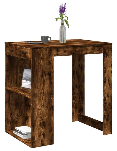 VidaXL Bárasztal - Füstös Tölgy - 102x70x103,5cm