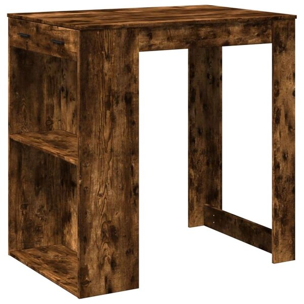 VidaXL Bárasztal - Füstös Tölgy - 102x70x103,5cm