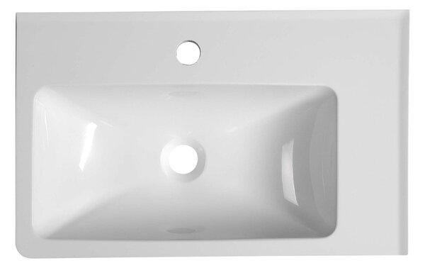 Sapho Sapho, ARANA mosdó 56x11x35cm, öntött márvány, fehér, jobb, AN056
