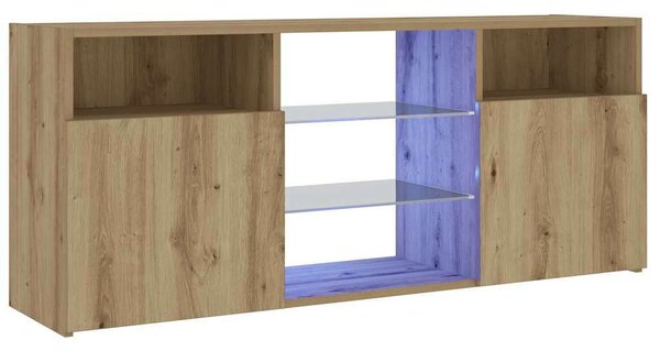 VidaXL Tölgyfa TV Szekrény LED-del - 120cm