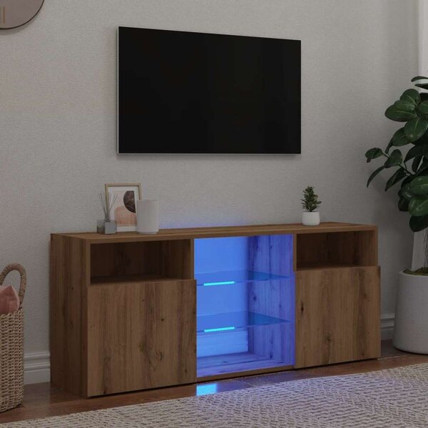 VidaXL Tölgyfa TV Szekrény LED-del - 120cm