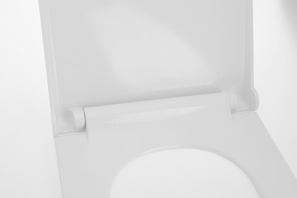 Sapho Sapho, AVVA Slim WC-ülőke lassú zárással, fehér / króm, 100787