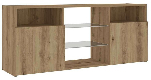 VidaXL Tölgyfa TV Szekrény LED-del - 120cm