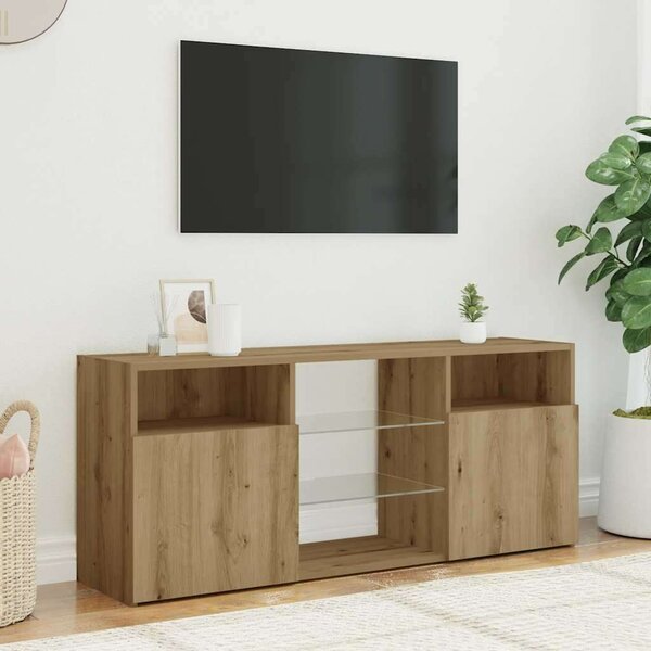 VidaXL Tölgyfa TV Szekrény LED-del - 120cm