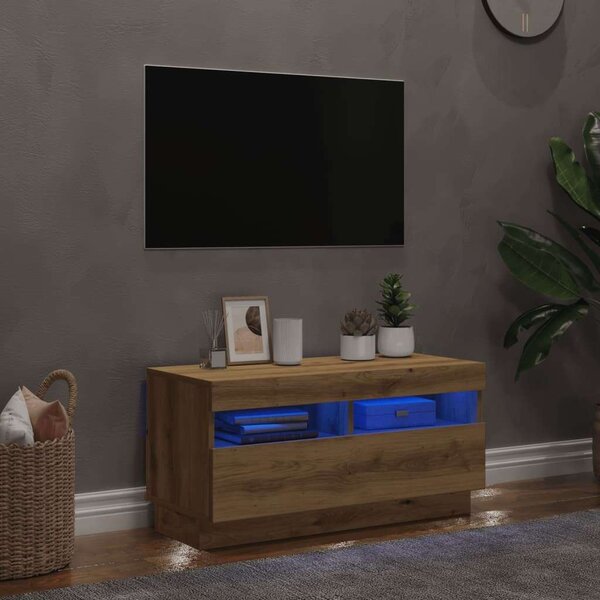 VidaXL TV-szekrény - Kézműves Tölgy - 80x35x40cm