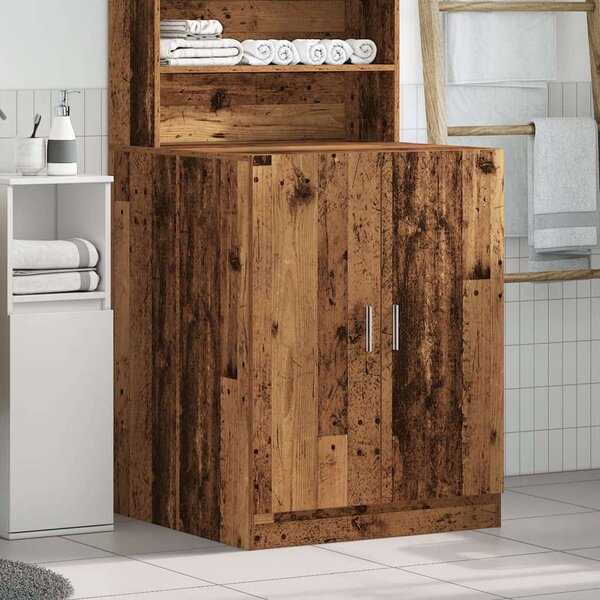 VidaXL Mosógépszekrény - Antik Fa - 70,5x71,5x91,5 cm
