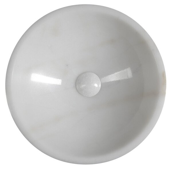 Sapho Sapho, BLOK kő mosdó átmérője 40cm, fehér márvány, polírozott, 2401-34