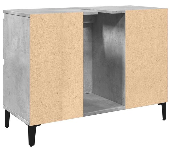 VidaXL Mosdószekrény - Betonszürke - 80x33x60 cm
