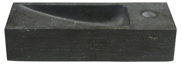 Sapho Sapho, BLOK kő mosdó 38x8x14 cm, fekete antracit, 2401-31