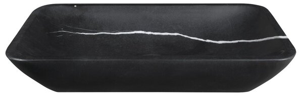 Sapho Sapho, BLOK kő mosdó 60x11x35 cm, fekete Marquin, matt, 2401-39