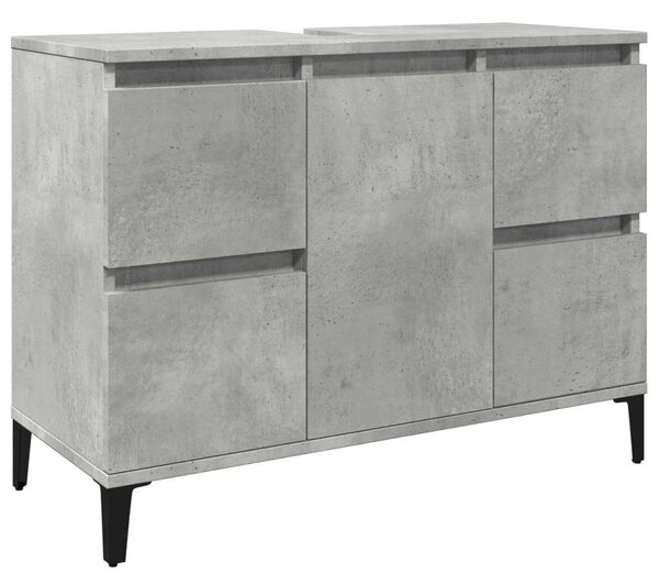 VidaXL Mosdószekrény - Betonszürke - 80x33x60 cm