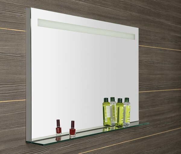 Sapho Sapho, BRETO LED háttérvilágítású tükör, üvegpolc, 1000x608mm, BT100