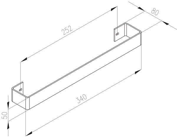 Sapho Sapho, COLONNA törölközőtartó 298x74mm, polírozott rozsdamentes acél, IRPA10