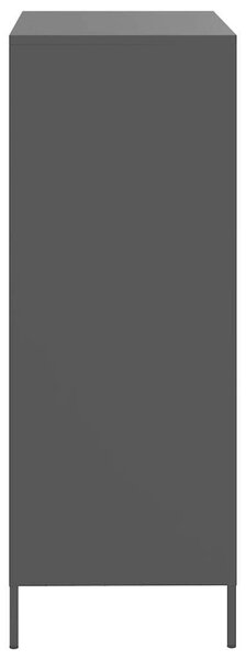 VidaXL fekete acél magasszekrény 68 x 39 x 101,5 cm