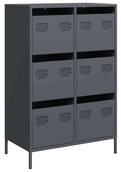 VidaXL antracitszürke acél magasszekrény 68 x 39 x 101,5 cm