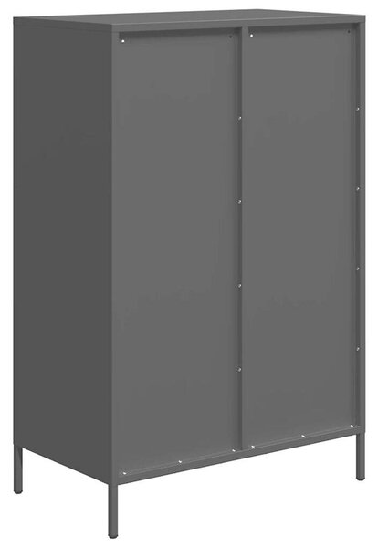 VidaXL fekete acél magasszekrény 68 x 39 x 101,5 cm