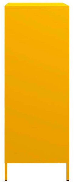 VidaXL Fém Fiókos Szekrény - Mustársárga - 6 Fiókos - 68x39x101,5cm