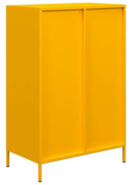 VidaXL Fém Fiókos Szekrény - Mustársárga - 6 Fiókos - 68x39x101,5cm
