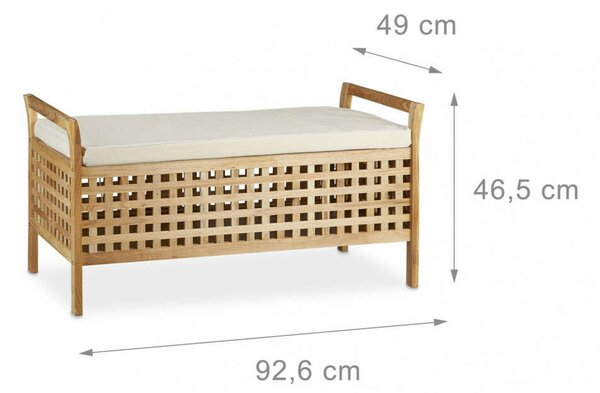 Diófa Tárolós Pad - Ülőpárna - 92,6cm