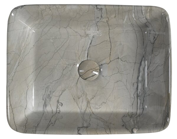 Sapho Sapho, DALMA kerámia mosdókagyló 48x13x38 cm, grigio, MM513