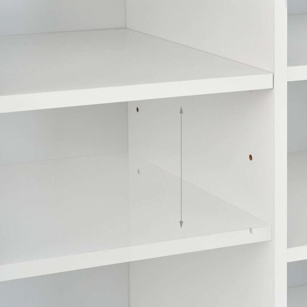 Fehér cipőtároló pad 10 tároló rekesszel 52,5x104x30 cm 10032209
