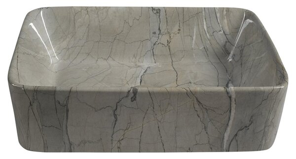Sapho Sapho, DALMA kerámia mosdókagyló 48x13x38 cm, grigio, MM513