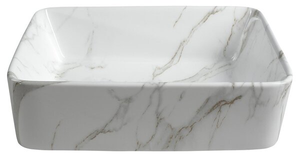 Sapho Sapho, DALMA kerámia mosdókagyló 48x13x38 cm, carrara, MM517