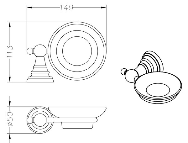 Sapho Sapho, GYÉMÁNT szappantartó, bronz, 1318-02
