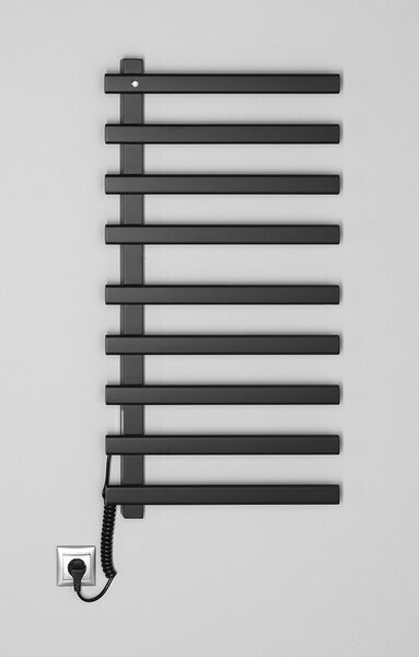 Sapho Sapho, ELCOR elektromos törölközőtartó 480x920x50mm, 128W, matt fekete, EB460